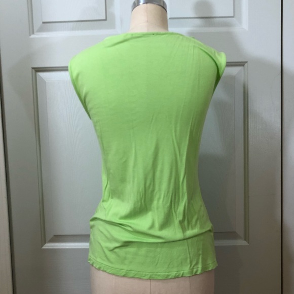 Tahari Sleeveless Top Green Size M - Picture 5 of 7